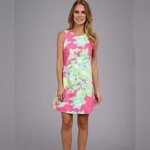 Lilly Pulitzer Delia Shift Dress Hotty Pink Lemonade  Size 00